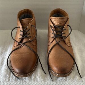 Skechers Men's Brown Leather Chukka Boots Size 12